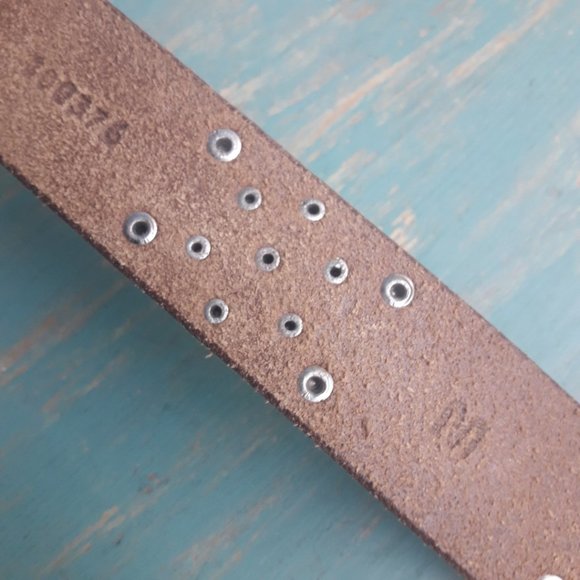 Studded leather Boho Belt Bohemian Embellished Metal Grommets Rivets Studs Beltl